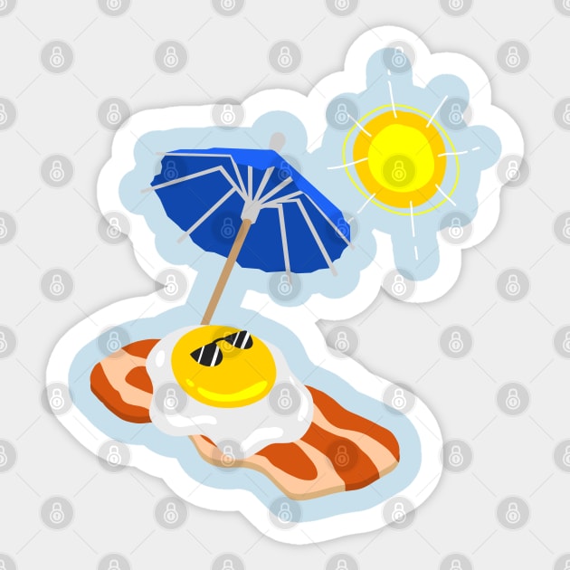 Hot Enough to Fry an Egg (and Bacon)! Sticker by CCDesign